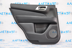 Door trim card rear left Nissan Pathfinder 13-19 black leather, rubbed