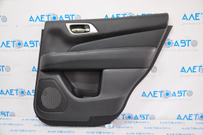 Door trim card rear right Nissan Pathfinder 13-19 black leather, rubbed