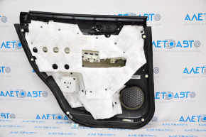Door trim card rear right Nissan Pathfinder 13-19 black leather, rubbed