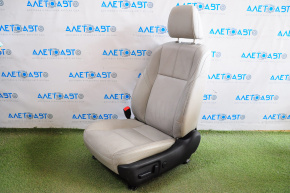 Driver's seat Toyota Avalon 13-14 with airbag, electric, heated, leather gray, cracks