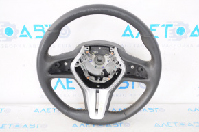 Steering wheel naked Infiniti QX50 19-20 leather black, no buttons, worn, scratches
