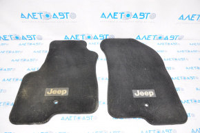 Set of floor mats for Jeep Compass 11-16, cloth, black, dry-cleanable