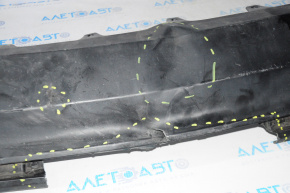 Rear bumper lip Toyota Avalon 13-18 hybrid for 1 pipe, tears, missing fragment, dented, broken fasteners