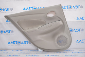 Door trim card rear left Nissan Versa 12-19 usa gray, plastic turned white
