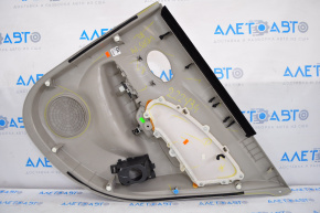 Door trim card rear left Nissan Versa 12-19 usa gray, plastic turned white