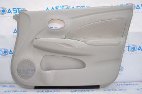 Door trim card front right Nissan Versa 12-18 usa gray, plastic turned white