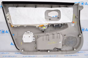 Door trim card front right Nissan Versa 12-18 usa gray, plastic turned white