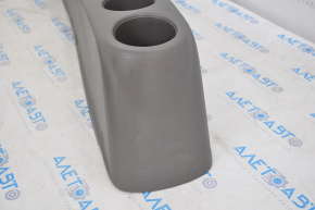 Console center armrest and cup holders Nissan Versa 12-17 usa automatic transmission, gray, scratches