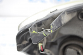 Headlight front left Nissan Versa 12-14 bare usa, broken crepe, scratches on glass