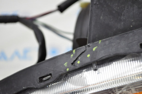 Headlight front left Nissan Versa 12-14 bare usa, broken crepe, scratches on glass