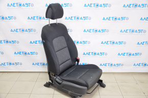 Passenger seat Hyundai Tucson 16-16 without airbag, mechanical, black cloth, burnt fabric, plastic defect