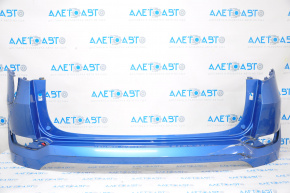 Rear bumper bare Hyundai Tucson 16-18 pre-rest without parking sensors, blue, tears, broken fasteners