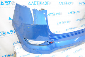 Rear bumper bare Hyundai Tucson 16-18 pre-rest without parking sensors, blue, tears, broken fasteners