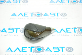 Lexus ES300h ES350 13-18 black leather shift knob with wood grain