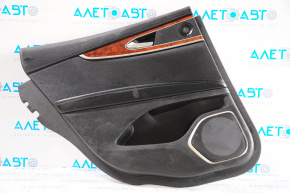 Door trim card rear left Lincoln MKX 16-18 leather, black, broken fastener