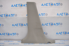 Center pillar trim lower left Nissan Versa 12-19 usa gray, plastic turned white