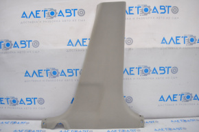 Center pillar trim lower right Nissan Versa 12-19 usa gray, plastic turned white