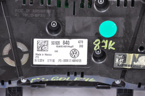 Instrument cluster VW Golf 15-15 87k housing defect, scratches