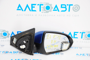 Side mirror right complete Hyundai Elantra AD 17-20 7 pins, BSM, blue