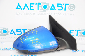 Side mirror right complete Hyundai Elantra AD 17-20 7 pins, BSM, blue