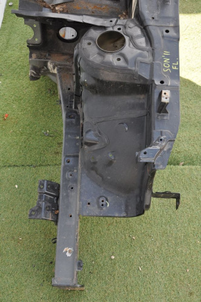 Front left quarter Hyundai Sonata 11-15 black, bumps on the threshold