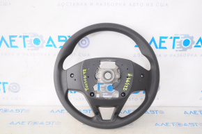 Naked steering wheel Hyundai Tucson 16-18 rubber, black, no buttons, scuffs on plastic