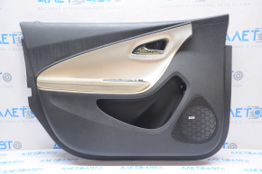 Door trim card front left Chevrolet Volt 11-15 black with gold insert, armrest leather, BOSE, scratches