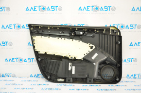 Door trim, front right card, VW Passat b7 12-15 USA, black with black insert, leather, armrest, molding, gray gloss
