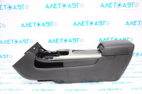Console center armrest and cup holders Chevrolet Malibu 13-15 black leather, scratches