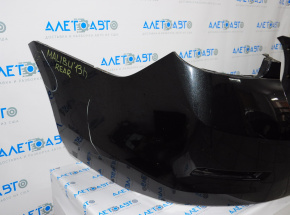 Rear bumper bare Chevrolet Malibu 13-15 graphite, dented, broken mount