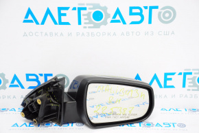 Right side mirror complete Chevrolet Malibu 13-15 5 pins, graphite, broken housing, non-factory holes