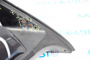 Right side mirror complete Chevrolet Malibu 13-15 5 pins, graphite, broken housing, non-factory holes