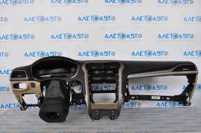 Torpedo front panel without AIRBAG Ford Fusion mk5 13-20 beige overlays, butt