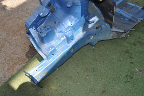 Front right quarter Hyundai Tucson 16-18 blue, dented side member and wing fastening