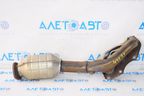 Left exhaust manifold with catalytic converter for Lexus IS250 14-17, rusty