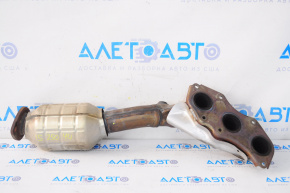 Left exhaust manifold with catalytic converter for Lexus IS250 14-17, rusty