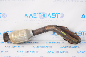 Right exhaust manifold with catalytic converter for Lexus IS250 14-17, rusty