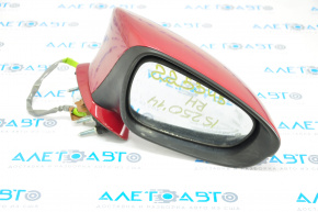 Side mirror right assembly Lexus IS 14-15 7 pins, turn signal, red
