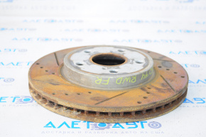Front right brake disc for Lexus IS 14-23 with perforation 300/28 mm