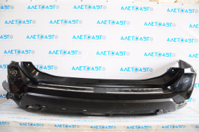 Rear bumper bare Nissan Rogue 17-20 black, no left part