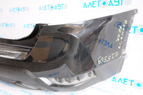 Rear bumper bare Nissan Rogue 17-20 black, no left part