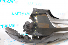 Rear bumper bare Nissan Rogue 17-20 black, no left part