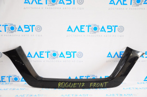 Front bumper molding upper Nissan Rogue 17-20 black
