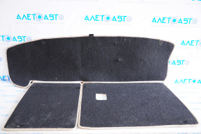 Trunk mat Toyota Highlander 14-19 for 3 rows rag beige, for dry cleaning