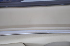 Door trim card front left Lincoln MKZ 13-15 beige, scratch, def chrome