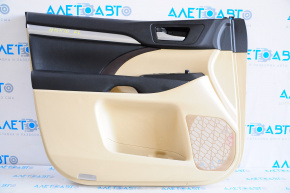 Door trim card front left Toyota Highlander 14-16 beige