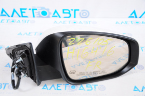 Side mirror right complete Toyota Highlander 14-19 6 pins, turn signal, heated, white