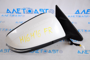 Side mirror right complete Toyota Highlander 14-19 6 pins, turn signal, heated, white