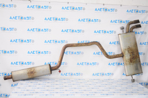 Exhaust pipe assembly VW Golf 15-18 1.8T resonator with barrel, flattened