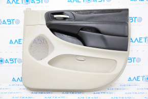 Door trim card front right Dodge Grand Caravan 11-20 gray with black leather insert